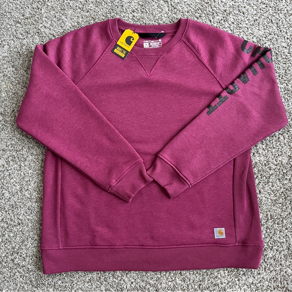 Carhartt Relaxed Fit Midweight Crewneck Block Logo Sleeve Graphic Sweatshirt 1X